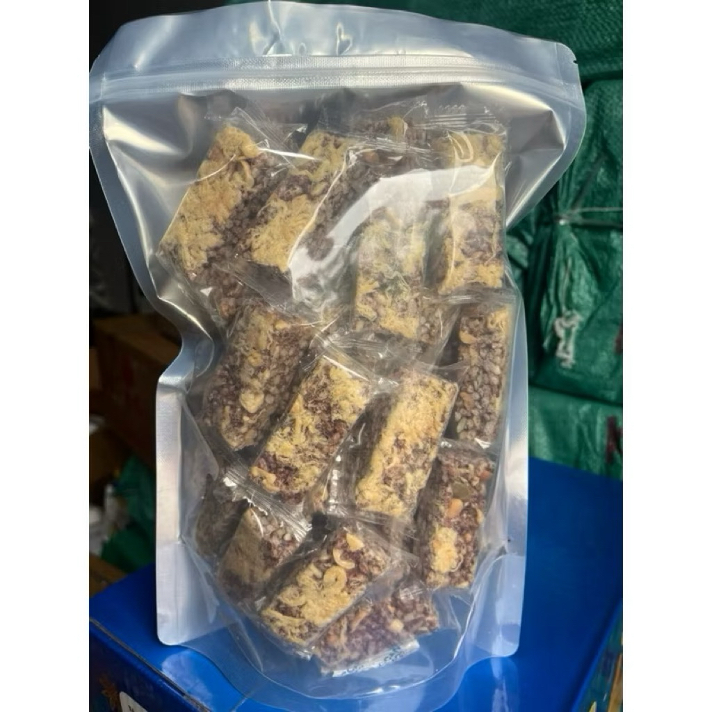  500g thanh gạo lứt mix hạt ngũ cốc chà bông dinh dưỡng 