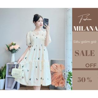 Váy bầu hoa nhí, đầm bầu babydoll kiểu dáng hàn quốc HỌA TIẾT HOA NHÍ VINTAGE TAY BỒNG