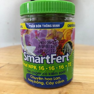 Phân bón thông minh SmartFert 16-16-16+TE 140g – Tan chậm, dinh dưỡng 90 ngày cho Hoa Lan, Hoa Hồng, Cây Cảnh