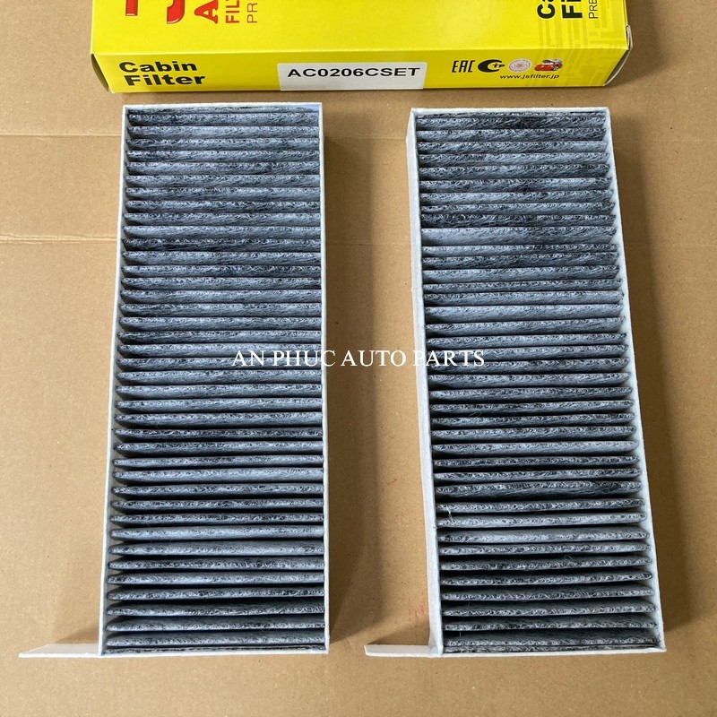 [Bộ 2 cái] Lọc gió điều hòa/máy lạnh Peugeot 408 1.6L 2014-2024 #JS Nhật AC0206CSET-Than hoạt tính
