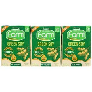 Sữa đậu nành rất ít đường Fami Green Soy 180ml (lốc 6 hộp)
