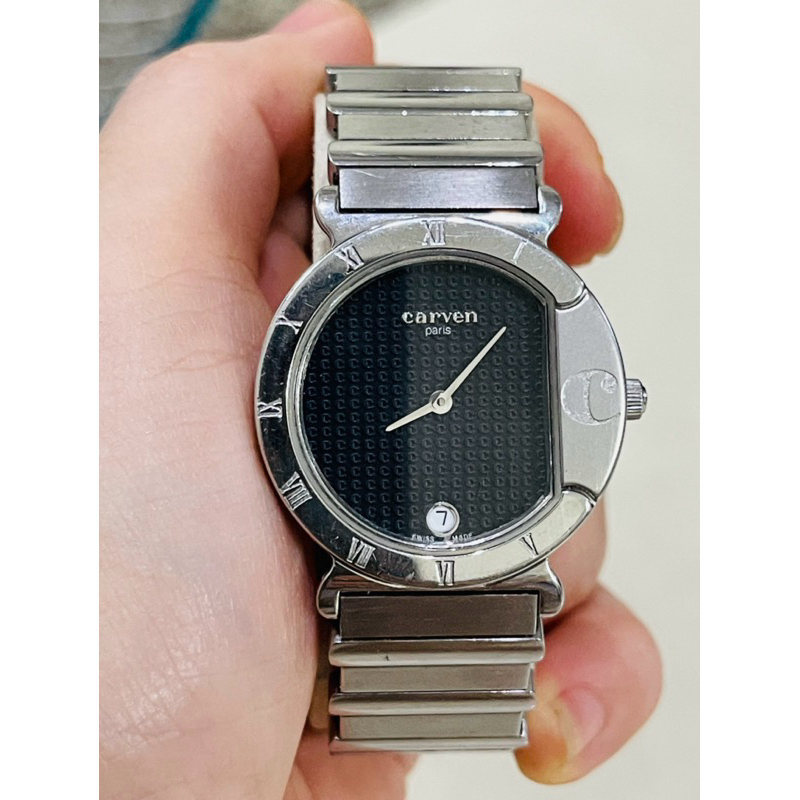Đồng hồ Carven Thụy Sỹ mặt siêu đẹp nữ tay to bao đẹp.