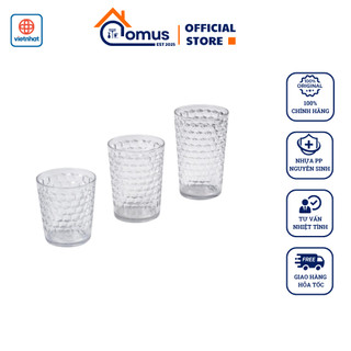  Cốc Nhựa Tổ Ong Việt Nhật Hokori 6383 85 86 Ly Uống Nước Cao Cấp 300ml 380ml 450ml - DOMUS 