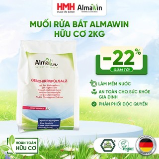  Muối Rửa Bát Almawin Hữu Cơ 2Kg dùng cho máy rửa bát loại bỏ tạp chất kết tủa đảm bảo tuổi thọ máy 