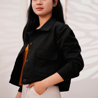 Áo Khoác nữ uni Minimal jacket nữ cao cấp kaki form thoải mái u20 u30 u40, hoả tốc