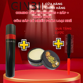 COMBO GÔM XỊT TÓC KALANXUAN VÀ SÁP VUỐT TÓC  TẶNG LƯỢC, TẠO KIỂU GIỮ NẾP TÓC, NHANH KHÔ, HƯƠNG NƯỚC HOA
