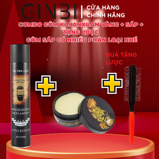 COMBO GÔM XỊT TÓC KALANXUAN VÀ SÁP VUỐT TÓC  TẶNG LƯỢC, TẠO KIỂU GIỮ NẾP TÓC, NHANH KHÔ, HƯƠNG NƯỚC HOA
