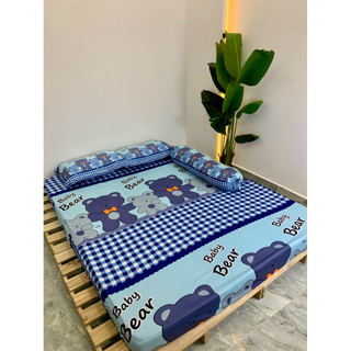 [NỆM 20-30CM] Bộ drap ga thun hàn quốc 4 món