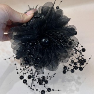  Kẹp Vuốt Tóc Tua Rua Nhựa Hoa Mẫu Đơn Thời Trang Nơ Tóc Cô Gái 