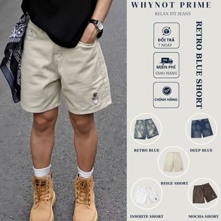  Quần Short Jean Nam Beige Short Jeans Form Trên Gối WN PRIME | Quần Đùi Nam Màu Nâu Có BigSize 
