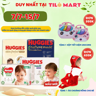 Tã bỉm dán/quần Huggies Platinum Nature Made NB60/S82/M64/L54/XL44/M58/L44/XL38/XXL26