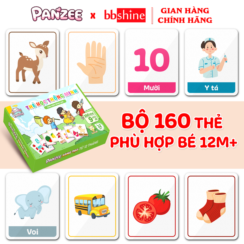 Flashcard Cho Bé Từ 12 Tháng Panzee Giúp Bé Làm Quen Với Thế Giới Xung Quanh BBShine – PDC076