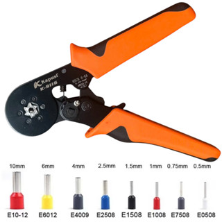 Kềm bấm cos vuông Kapusi HSC8 6-4A tự điều chỉnh và 1200 đầu cos đủ loại, Kìm bấm coss pin