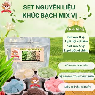 Set nguyên liệu làm khúc bạch mix nhiều vị, khúc bạch tầng uống trà sữa tại Bếp Lisa (Kèm công thức)