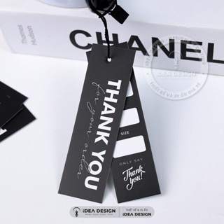    KHÔNG KÈM DÂY   Thẻ bài treo quần áo Tag thời trang mác quần áo TAG QUE THANK YOU - Size 2,5x9cm 