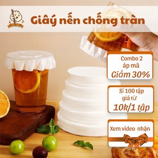 (Set 500 tờ)Giấy nến chống tràn lót cốc trà sữa, cốc cafe, cốc chè,cốc nhựa, ly nhựa dùng 1 lần