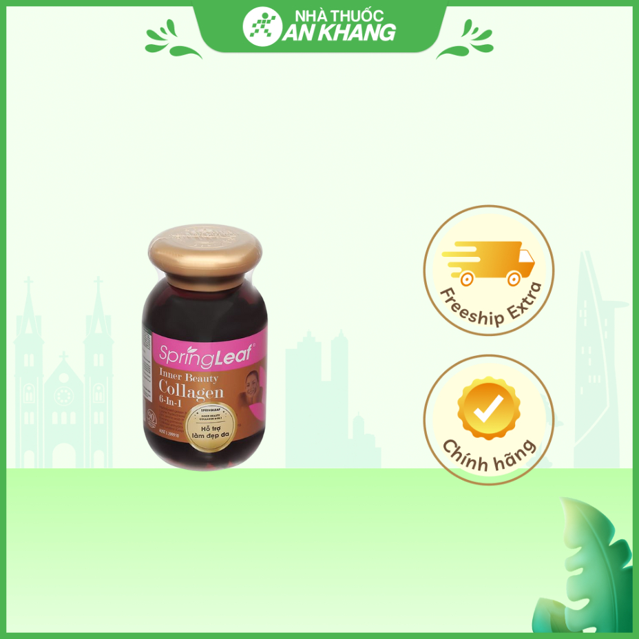 Viên uống bổ sung Collagen SpringLeaf Inner Beauty Collagen 6-in-1 lọ 90 viên