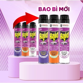RAID Bình Xịt Côn Trùng/ Xịt Muỗi Bảo Vệ Dài Lâu Hiệu Quả Tốt Duy Trì Trong 24h 300ml/520ml/800ml
