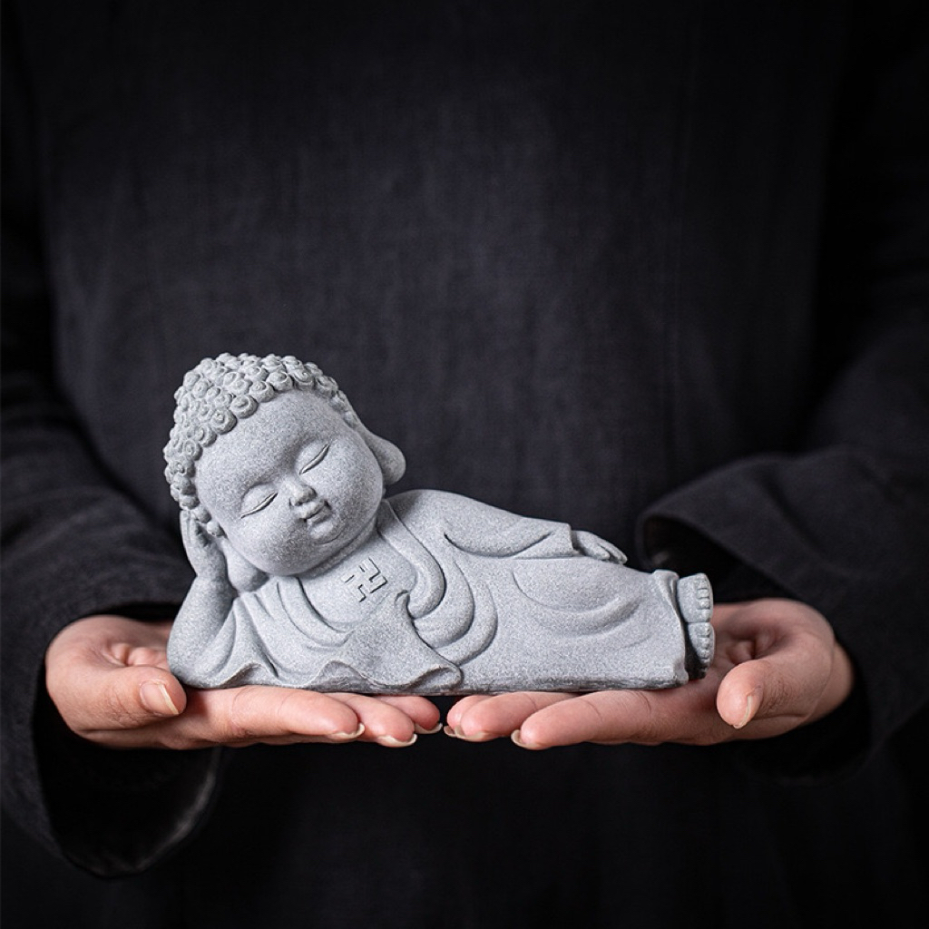 Tượng Đức phật Adida nằm ngủ -  trang trí, trưng bày, tiểu cảnh, bán cạn, terrarium