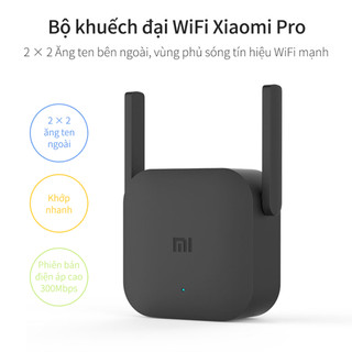 Xiaomi Bộ Khuếch Đại WiFi Pro, 300Mbps, Xuyên Tường, Phủ Sóng Diện Rộng, Xem Phim/Chơi Game Mượt