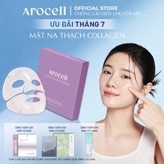 Arocell Mask Mặt Nạ Thạch Collagen Arocell Dưỡng Ẩm Phục Hồi Ngừa Lão Hóa Mờ Nhăn Hộp 4 Miếng