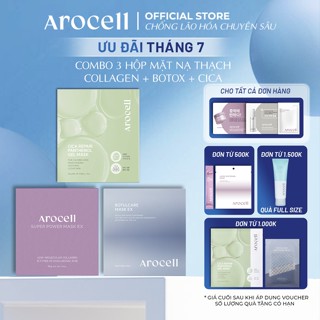 Arocell Mask Combo Mặt Nạ Thạch Collagen Botox Cica Cấp Ẩm Làm Dịu Phục Hồi Nâng Cơ Ngừa Lão Hóa