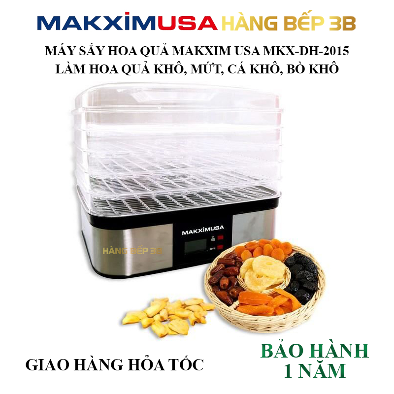 Máy sấy hoa quả Makxim USA MKX-DH-2015 dễ sử dụng, độ bền cao