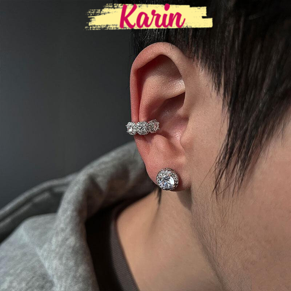 Phụ Kiện Khuyên Tai Nam Karin Accessories Không Cần Bấm Lỗ – Bông Tai Nam Châm Cá Tính, Đính Đá, Chống Dị Ứng (1 Chiếc)
