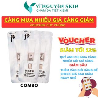 Combo 5 Gói Sample Kem Chống Nắng Dưỡng Trắng, Nâng Tone Whoo Radiant White Tone Up Sunscreen SPF50+/PA+++