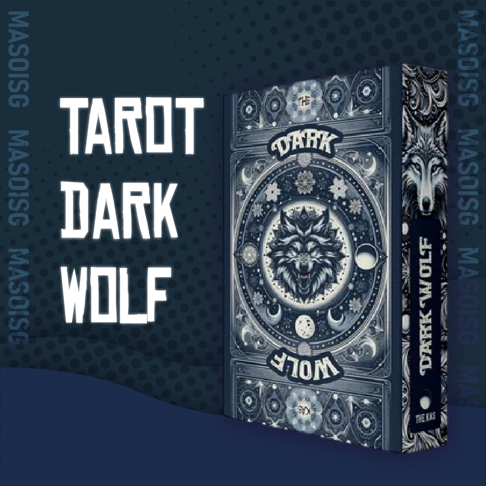 Bộ Bài Ma Sói Tarot Dark Wolf 30 Song Ngữ Lá Bài Dành Cho Mọi Lứa Tuổi, Bộ Bài Ma Sói Đen Tối Việt H