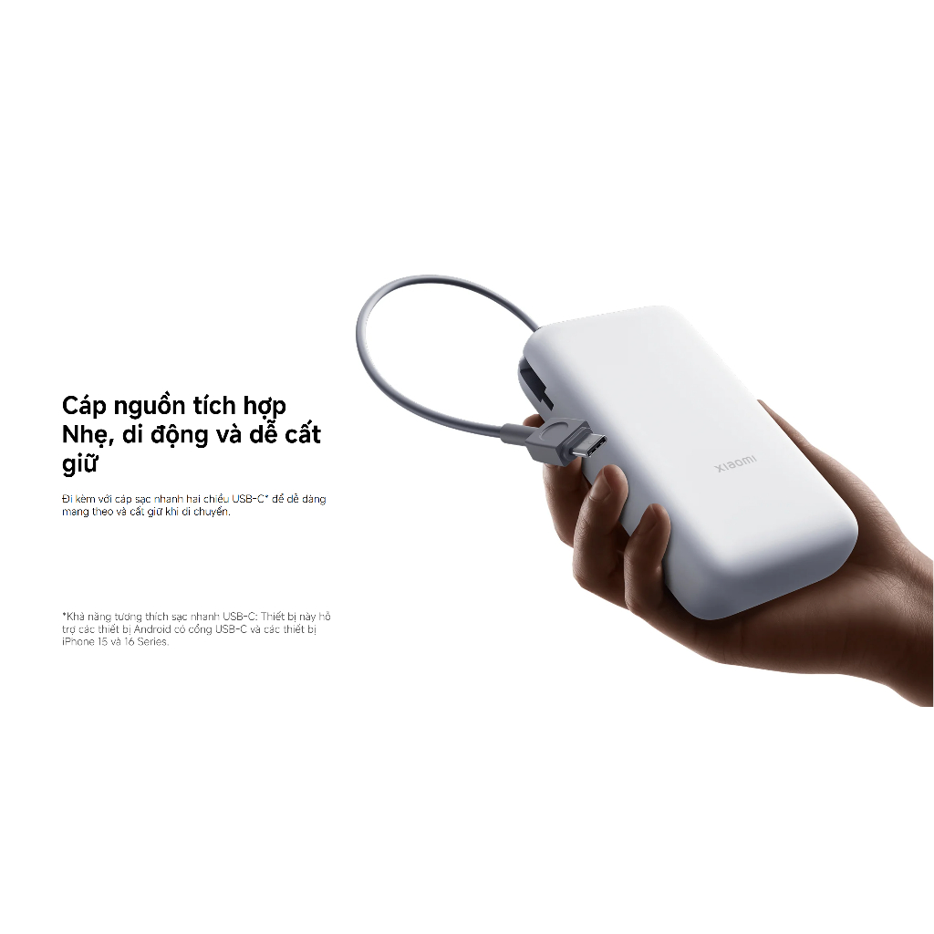 Sạc dự phòng Xiaomi 20000mAh Tích hợp cáp Type C Bản quốc tế - Hàng chính hãng | BigBuy360 - bigbuy360.vn