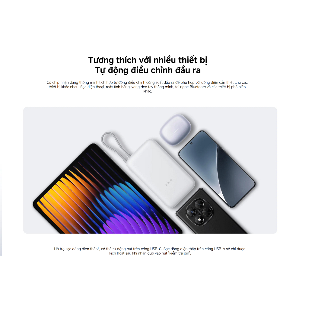 Sạc dự phòng Xiaomi 20000mAh Tích hợp cáp Type C Bản quốc tế - Hàng chính hãng | BigBuy360 - bigbuy360.vn