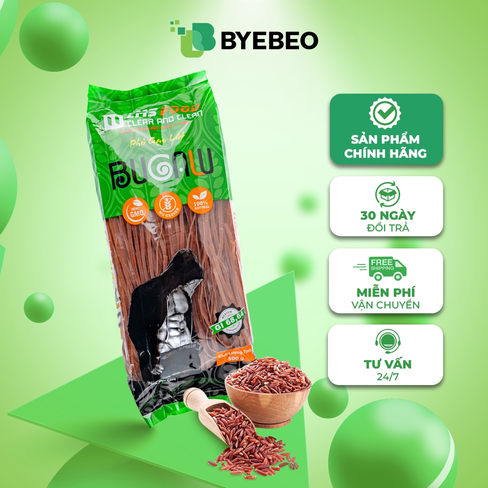 Phở Gạo Lứt Eat Clean LMS FOOD Dai Ngon, Giàu Dinh Dưỡng - Thích Hợp Cho Người Ăn Healthy Bye Béo