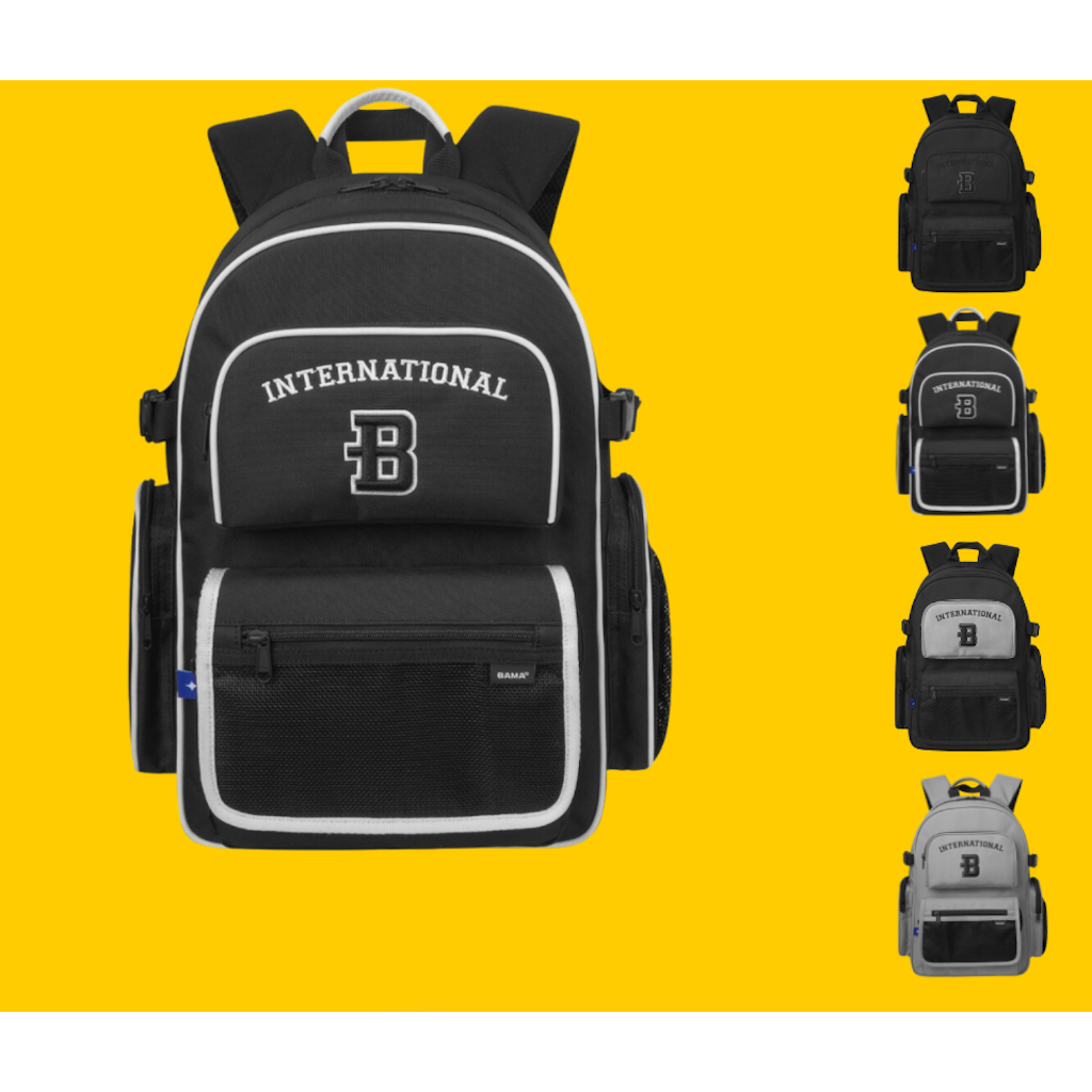 (sale) Balo BAMA BORDER BACKPACK ( loại xịn ) | BA LÔ cặp chữ B INTERNATIONAL