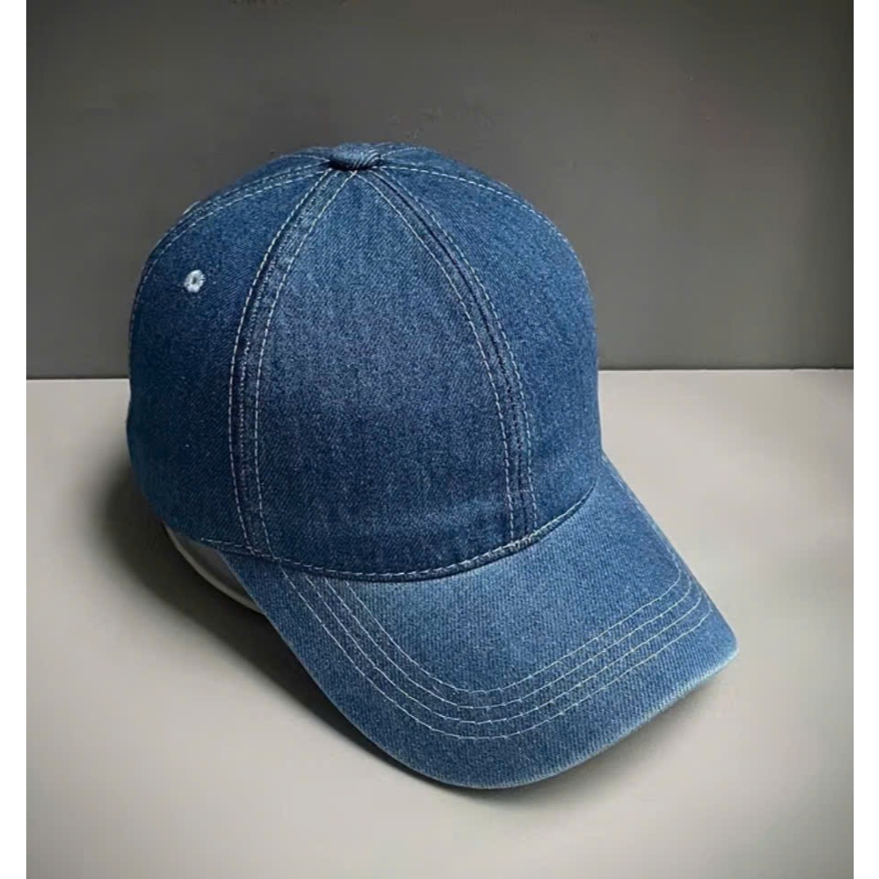 Mũ lưỡi trai Jean trơn Xanh  Đậm  phong cách bụi bặm - Nón kết unisex thời trang đơn giản