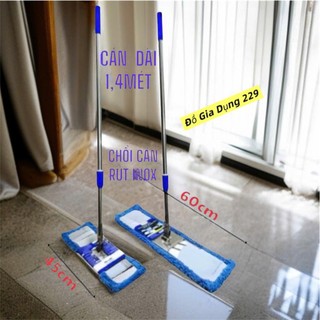 chổi lau Nhà Công Nghiệp cán rút 45cm 60cm, Chổi Lau Nhà Bẹ San Hô ( bảo hành cong do khi vận chuyển - đồng kiểm)