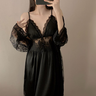 Váy ngủ nàng thơ dáng dài, chất lụa băng QCCC loại 1