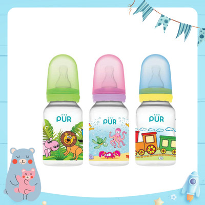 PUR Bình sữa PP cổ chuẩn thân thon Pur 125ml
