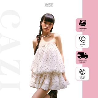 [váy] Cazi Alina Dress - Váy cup quây bồng chun ngực 3 tầng