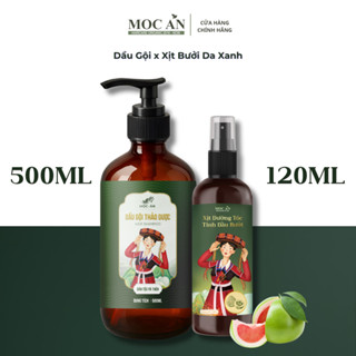 Combo Dầu Gội Phủ Bạc Thảo Dược Bồ Kết & Xịt Dưỡng Tóc Tinh Dầu Bưởi MOC AN HAIRCARE ORGANIC 2016 - NOW [16 Loại]