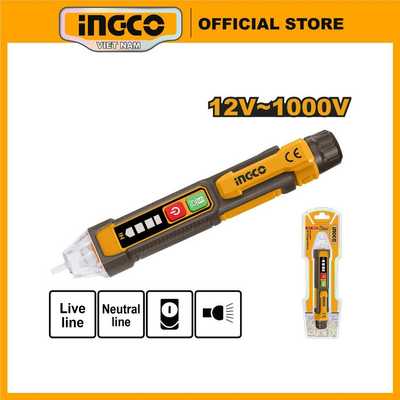 Đầu dò điện cảm ứng báo tín hiệu âm thanh và ánh sáng INGCO VD100091 điện áp AC 12V ~ 1000V