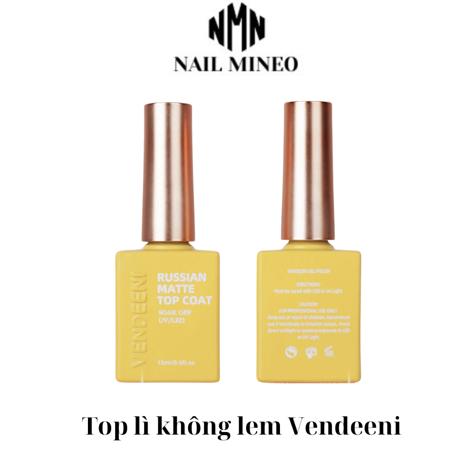 Top Lì Ko Lem VENDEENI chính hãng chai 15ml- NAILS - MÓNG - SƠN MÓNG
