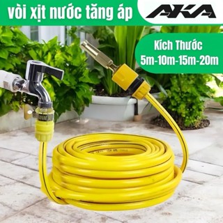 Vòi phun nước áp lực, súng nước áp lực cao, bộ tưới nước, bộ ống rửa xe, bộ ống vệ sinh vườn dài 5m-20m, bộ 4 món