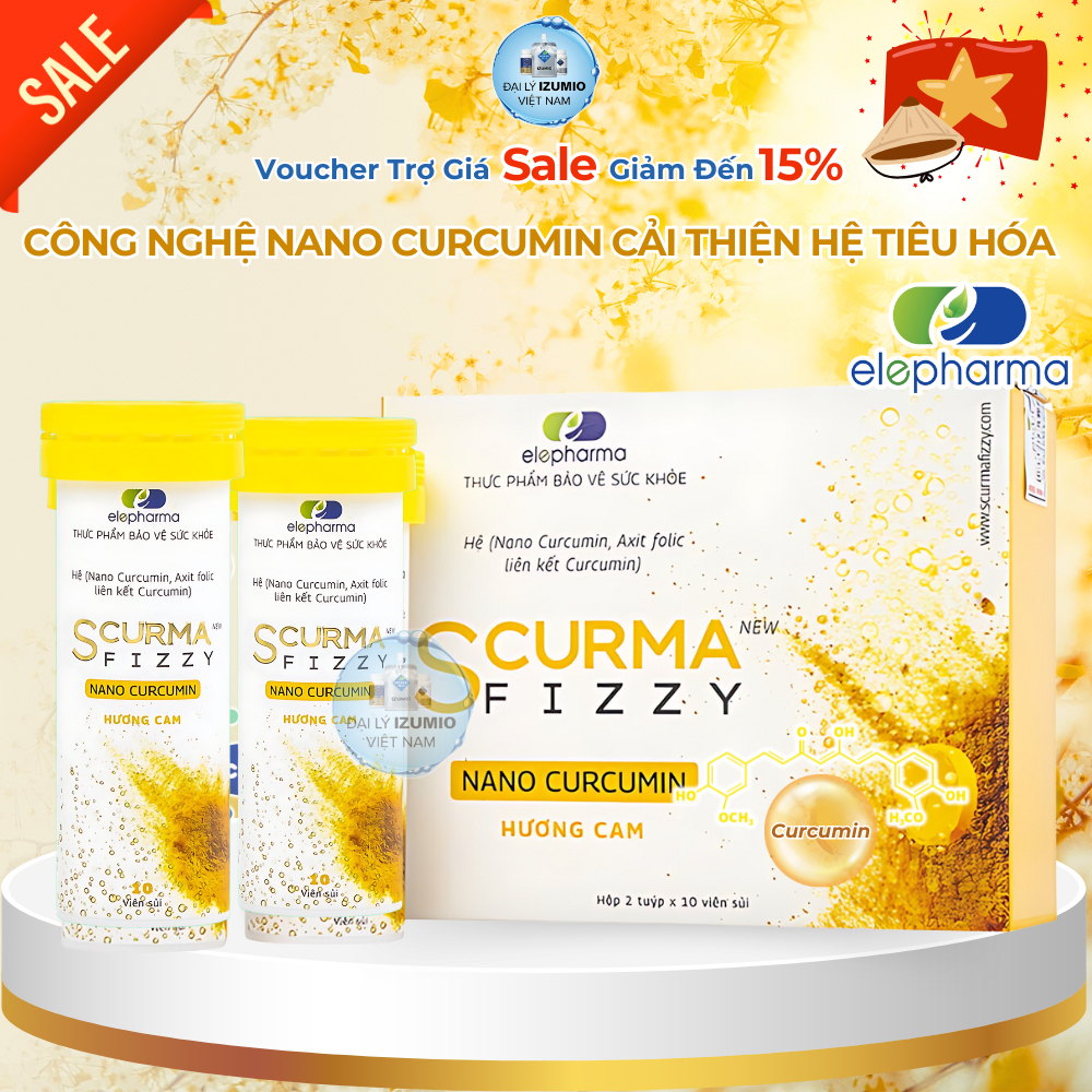 1 Tuýp Lẻ Viên Sủi Dạ Dày Scurma Fizzy Elepharma