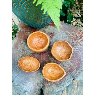 Chén Đựng Nước Chấm Gỗ Dừa Hình Giọt Nước, Hoa Mai, Ngân Lượng và Tròn