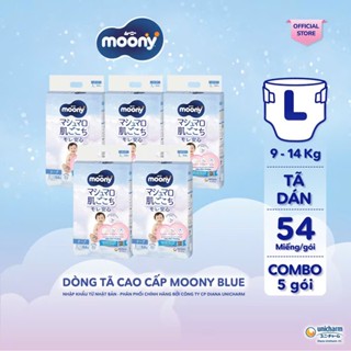  Bỉm  Tã dán quần Moony Xanh  Natural đủ size Nb96 S84 M58  L54  L44  Xl38 