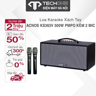 Loa Karaoke Xách Tay ACNOS CS251PU 350W (PMPO) Và ACNOS KS363V 500W (PMPO) Tặng Kèm 2 Mic - Bảo Hành Chính Hãng 12 Tháng
