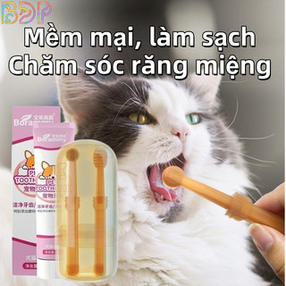 Bộ bàn chải và kem Đánh răng chó mèo（1 kem đánh răng + 2 bàn chải đánh răng）sạch răng, LGP0109