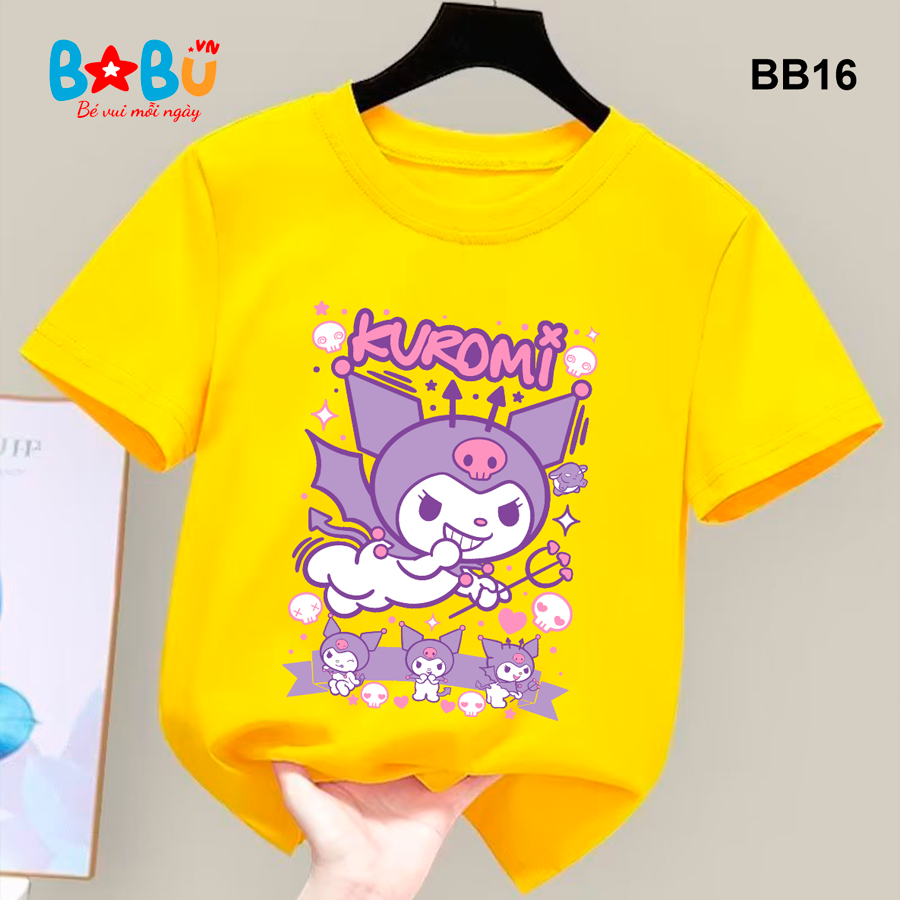 Áo thun Kuromi cho bé gái đẹp 100% cotton BB16