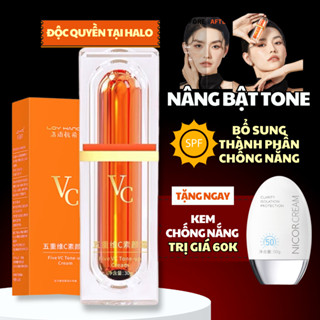 Kem lười nâng tone VC trang điểm lớp makeup nền mịn màng, chống thấm nước làm săn chắc da chứa vitamin C nội địa Trung